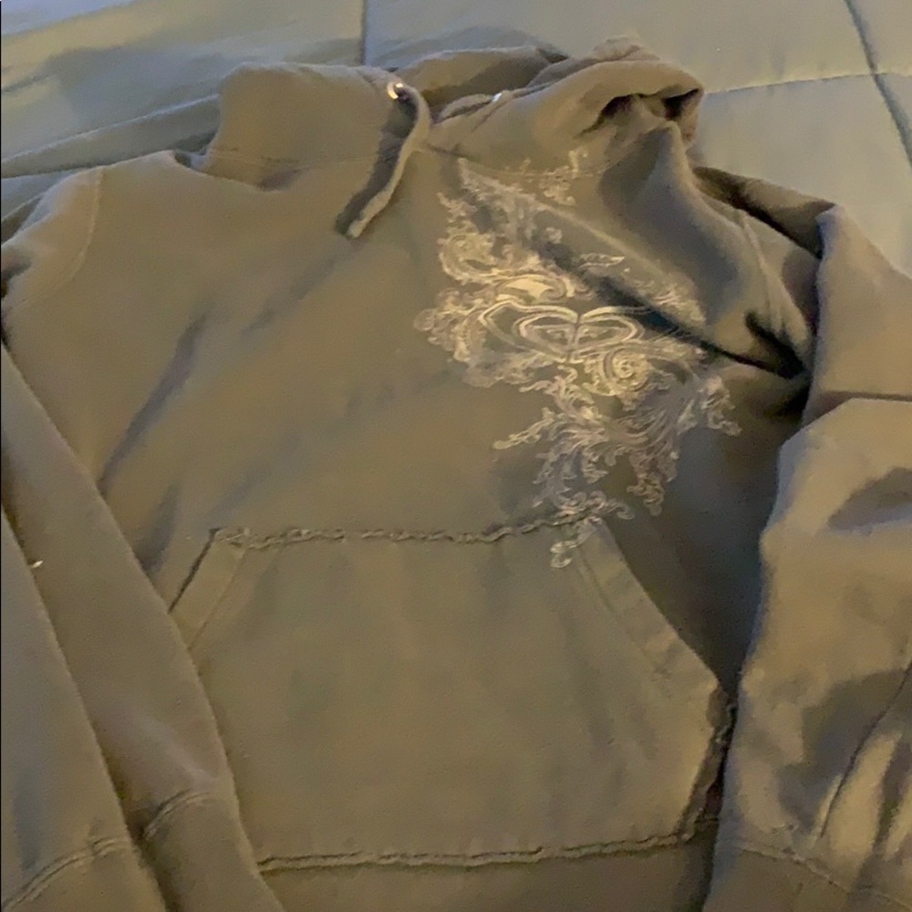 Hoodie with raw edges